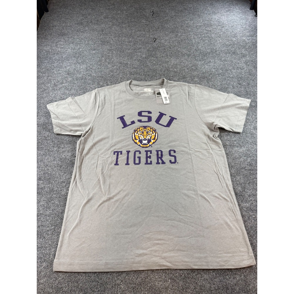 Stadium Athletics LSU Tigers T-Shirt Gray Mens Large NCAA Fan Gear Cotton